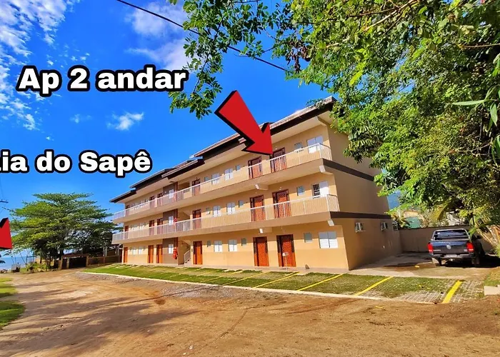 Ap pé na areia Sapê Apartamento Ubatuba